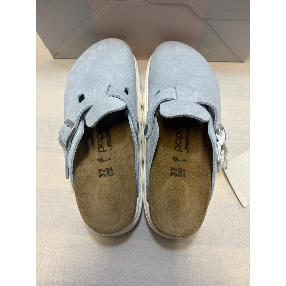NEW Papillio Birkenstock Boston Pap Chunky In Baby Blue Womens Size US 6 EU 37 - Picture 5 of 10